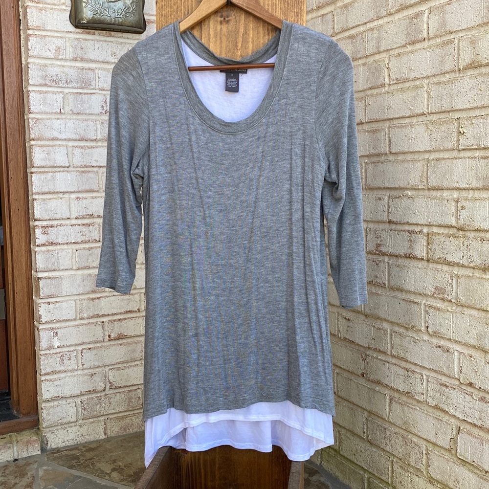 Lightweight modal double layer tee shirt tunic